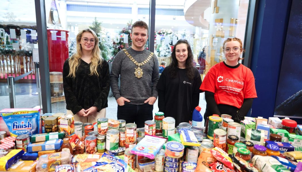 Lord Mayor of Belfast supports a 'Young Audiences Supporting Foodbanks' screening